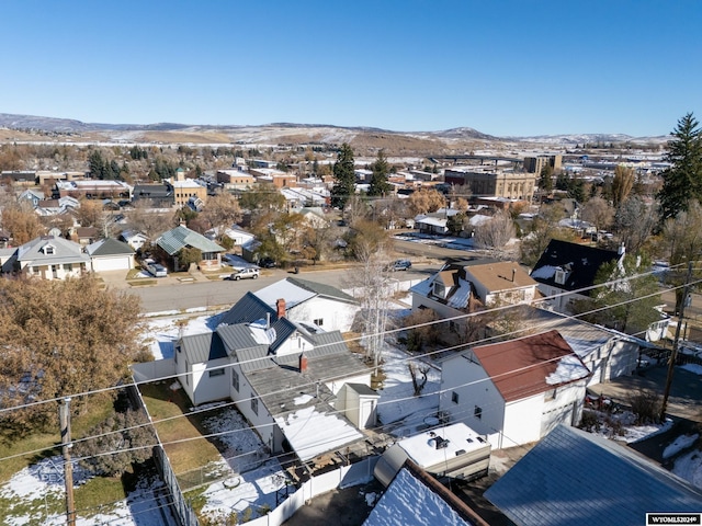 bird's eye view featuring a mountain view