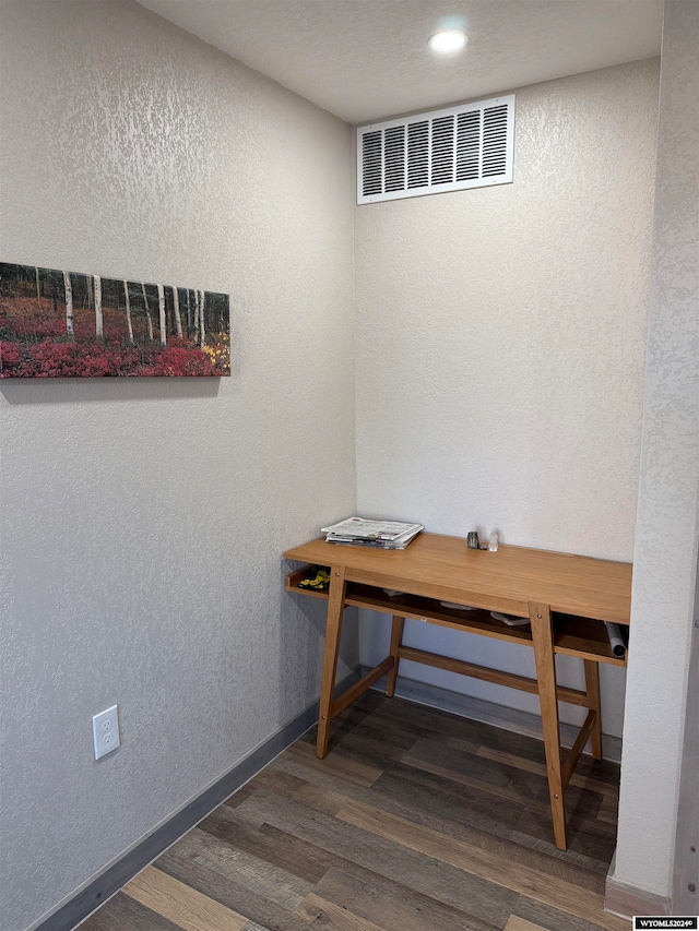 office featuring dark hardwood / wood-style floors