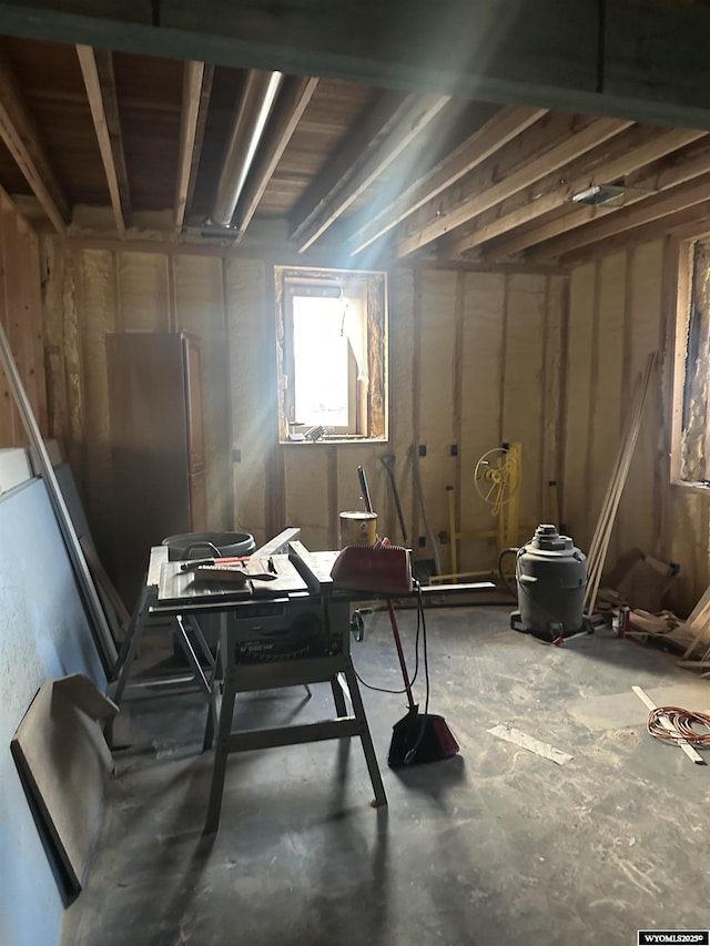 view of basement