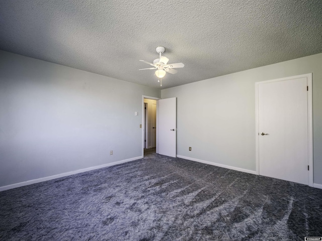 909 Skyline Dr, Douglas, WY 82633 - carpeted spare room featuring ceiling fan, baseboards, and a textured ceiling