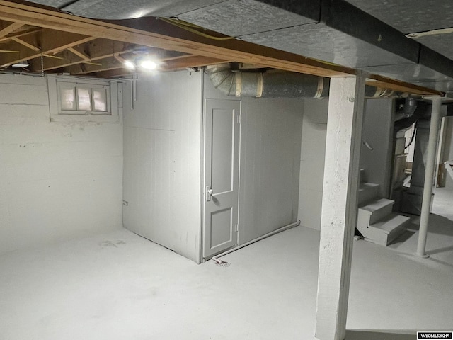 view of basement