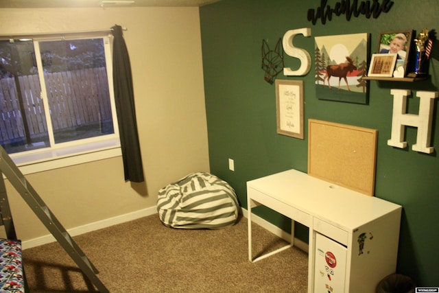 bedroom featuring carpet flooring