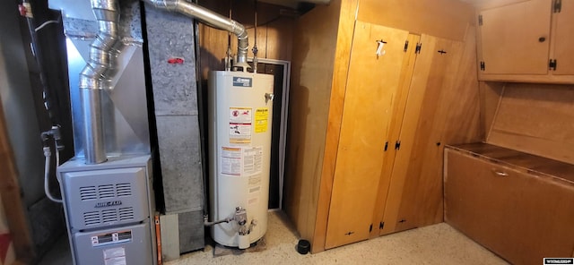 utilities with heating unit and water heater