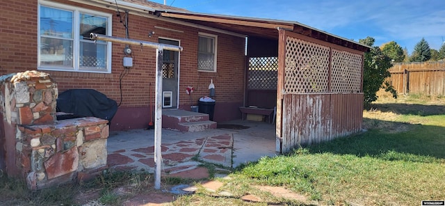 exterior space with grilling area