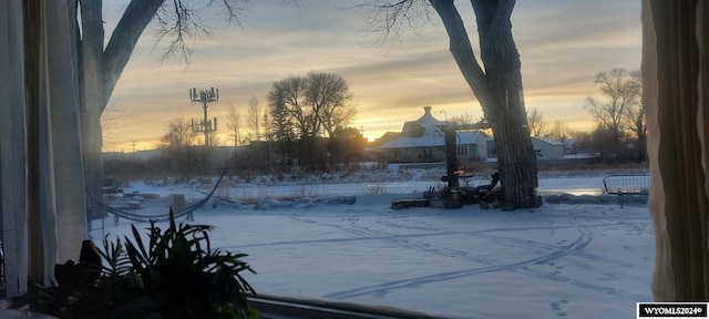 view of snowy yard