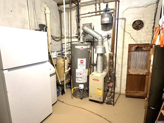 utilities featuring gas water heater