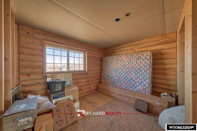 311 Bridge Ave, Worland, WY 82401 - interior space with log walls