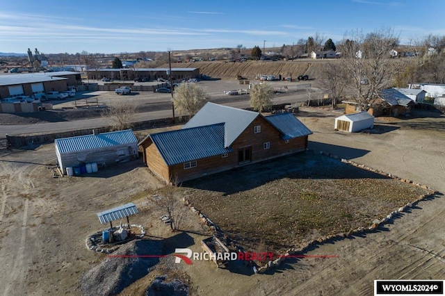 aerial view with a rural view