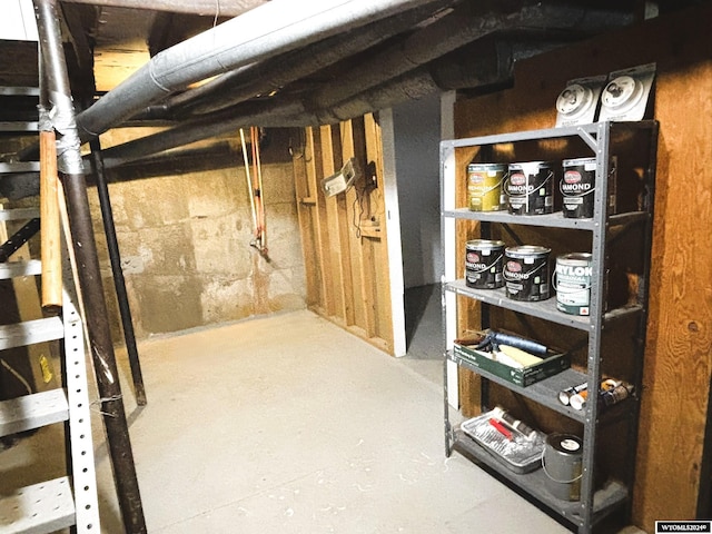 view of basement