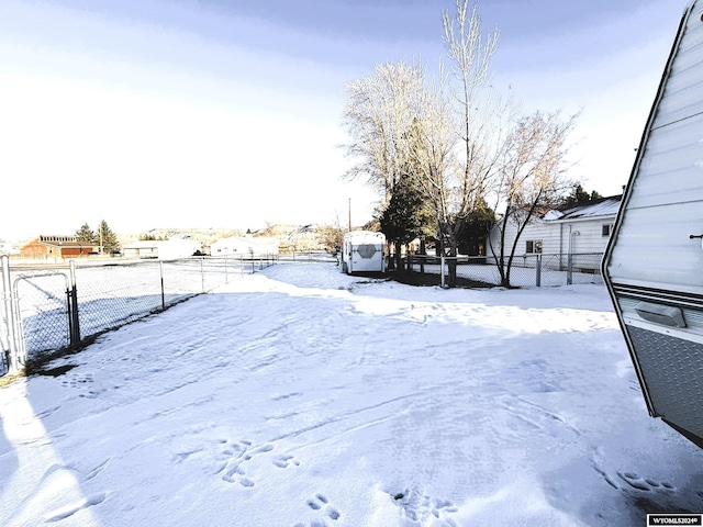 view of snowy yard