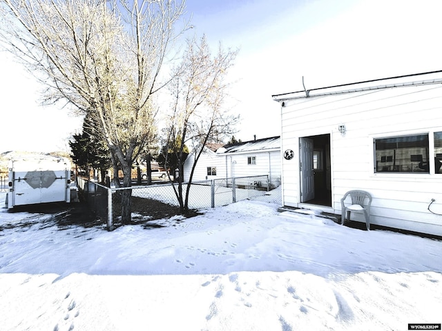 view of snowy yard