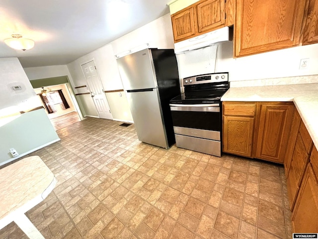 kitchen featuring appliances with stainless steel finishes