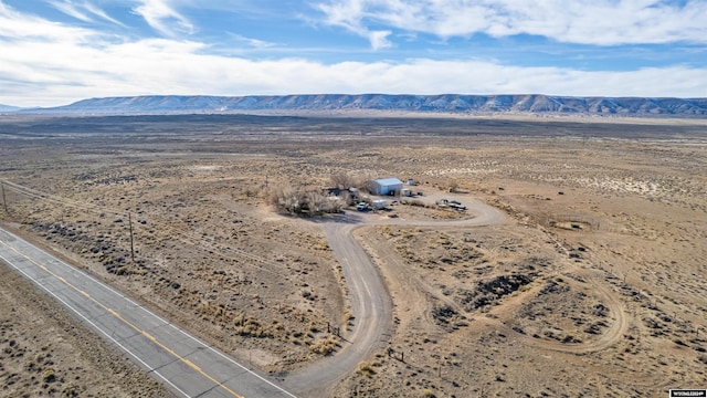 drone / aerial view with a mountain view