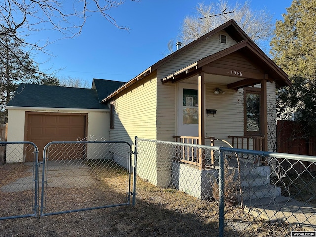 bungalow with a garage