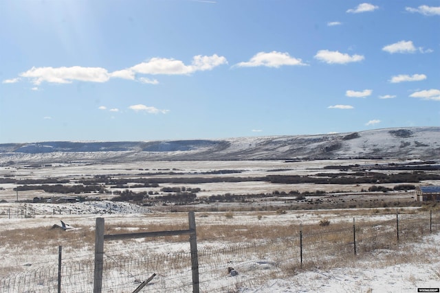 view of mountain feature featuring a rural view