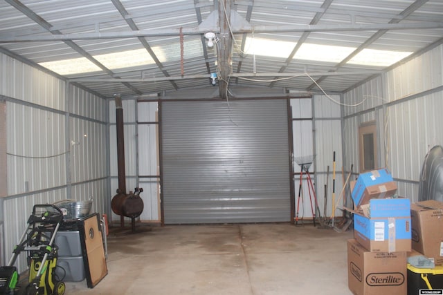 garage with a carport