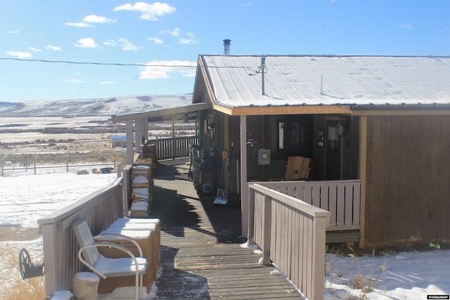 exterior space with a mountain view