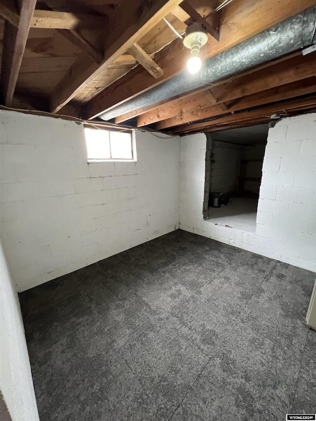 view of basement