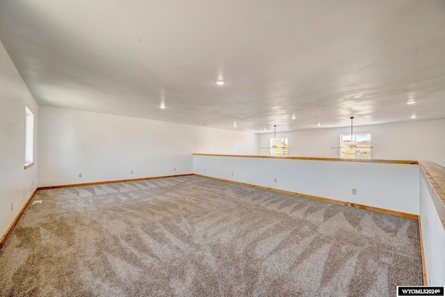 spare room featuring carpet flooring