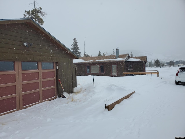 view of snowy yard