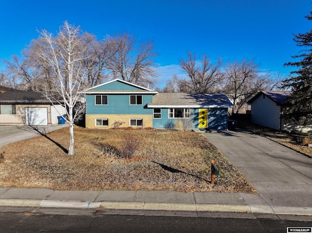 tri-level home with a garage