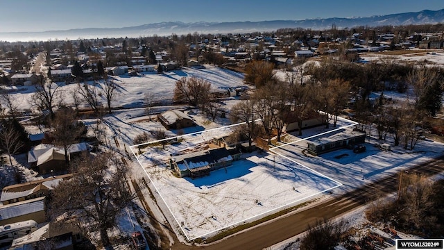 bird's eye view featuring a mountain view