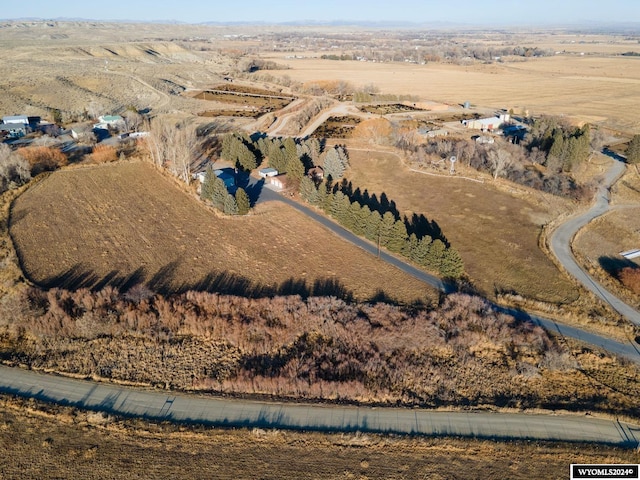 bird's eye view with a rural view