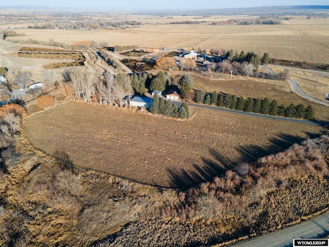 drone / aerial view with a rural view