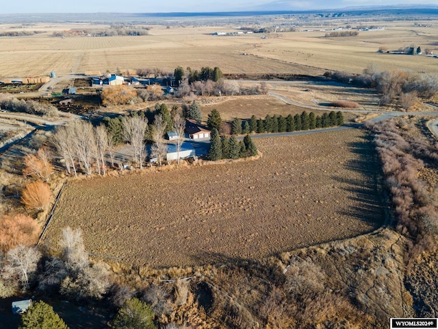 bird's eye view with a rural view