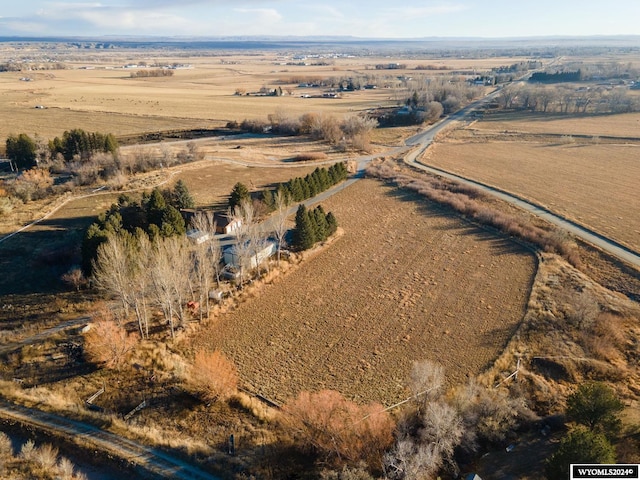 aerial view with a rural view