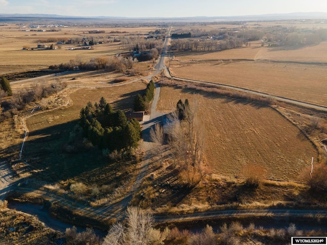 aerial view featuring a rural view