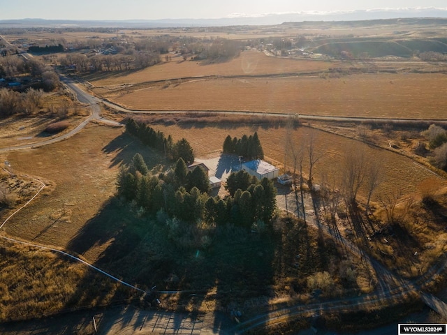 aerial view featuring a rural view