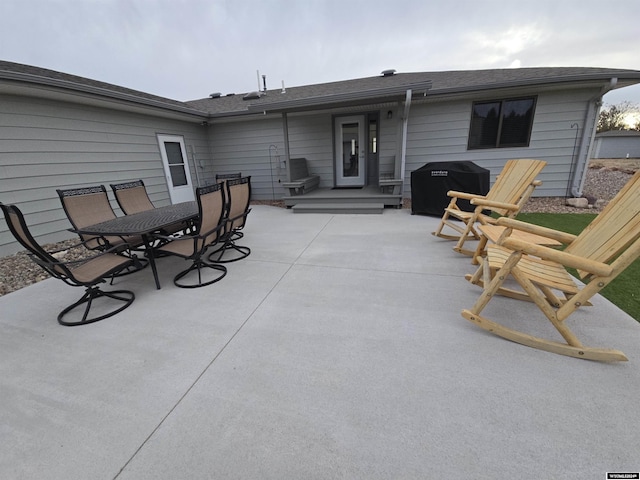 view of patio / terrace with a grill