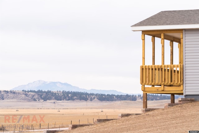 exterior space with a rural view