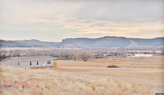 property view of mountains with a rural view