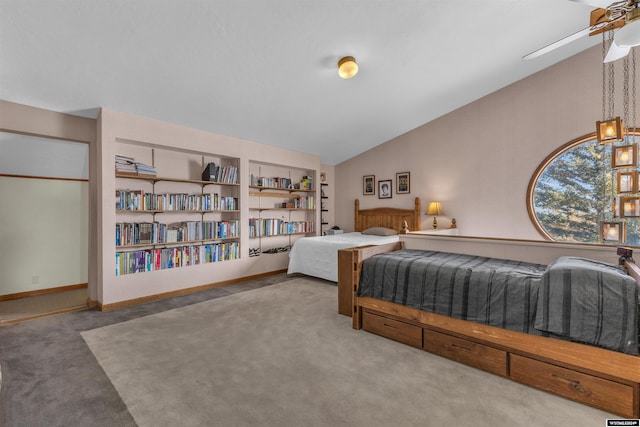 9 Spotted Tail Cir, Rock Springs, WY 82901 - carpeted bedroom featuring vaulted ceiling and ceiling fan