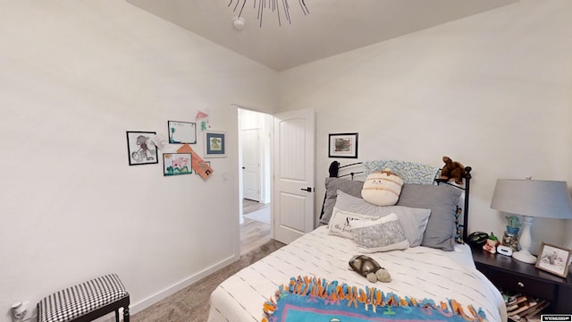 bedroom featuring carpet floors