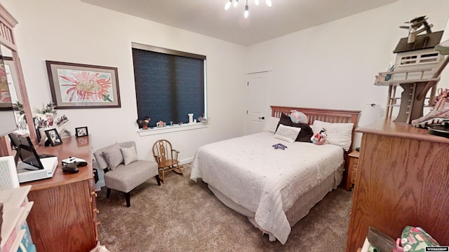 bedroom featuring carpet flooring