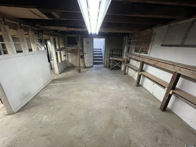 view of basement