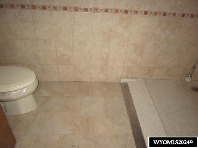 bathroom featuring tile patterned floors and toilet