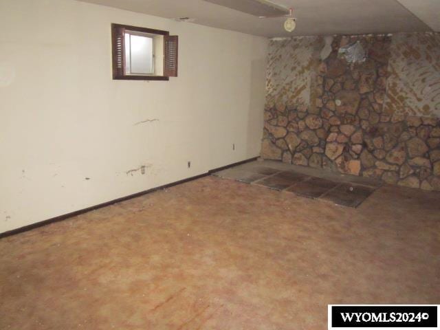 basement featuring carpet floors