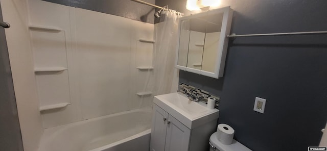 500 Madison, Rawlins, WY 82301 - bathroom featuring toilet, shower / bath combination with curtain, and vanity