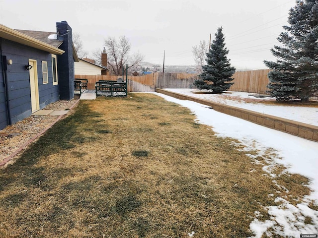 view of snowy yard