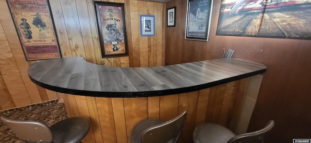 bar with wooden walls