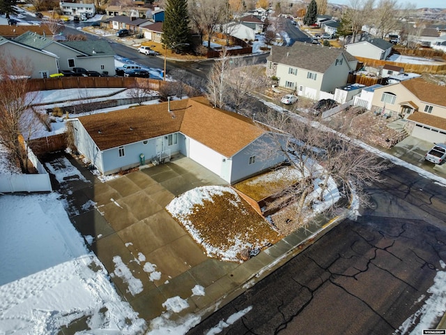 view of snowy aerial view