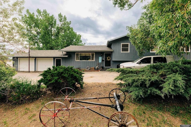 tri-level home featuring a garage