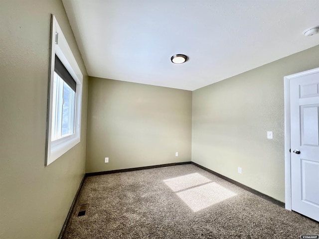 spare room with carpet floors