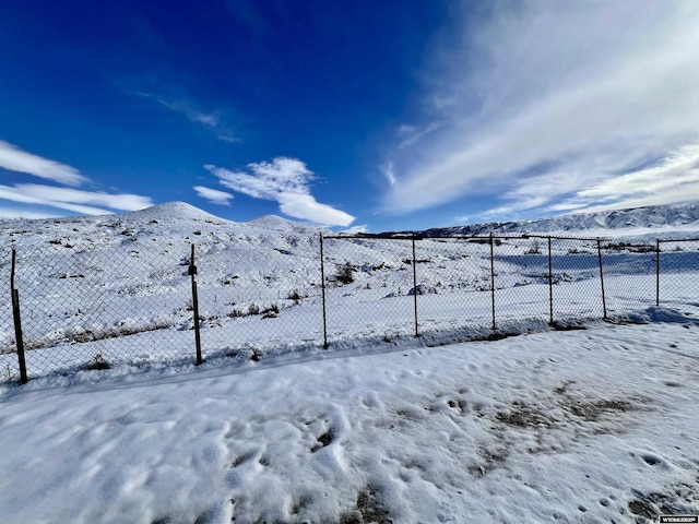 exterior space featuring a mountain view