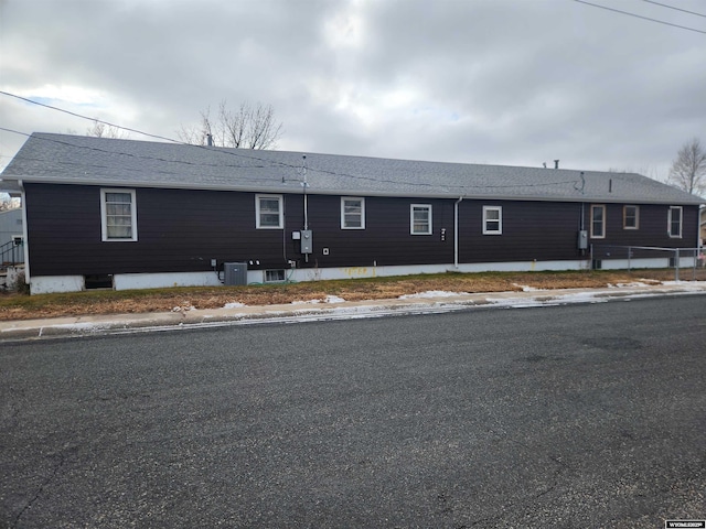 view of front of house with central AC unit