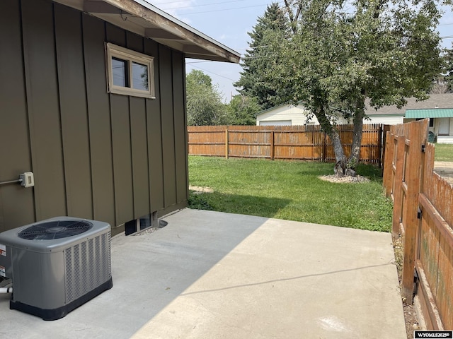 view of patio featuring central AC unit